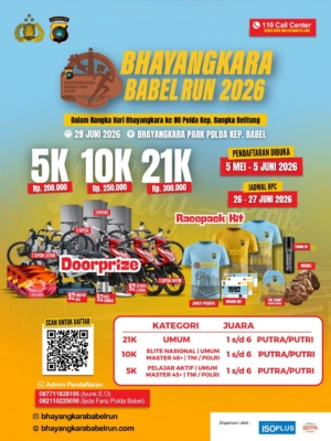 Polda Babel Bakal Gelar Bhayangkara Babel Run 2026 Edisi Ketiga, Catat Waktunya