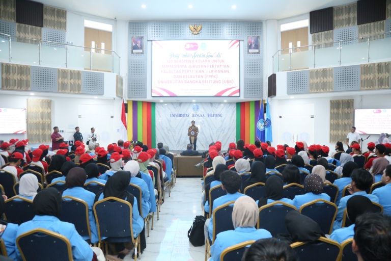 100 Mahasiswa Pertanian UBB Terima Beasiswa dari Yayasan Merah Putih Gubernur Harapkan Pengembangan Sektor Pertanian
